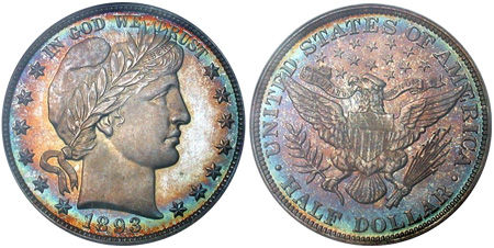 1893 Proof Barber Half Dollar